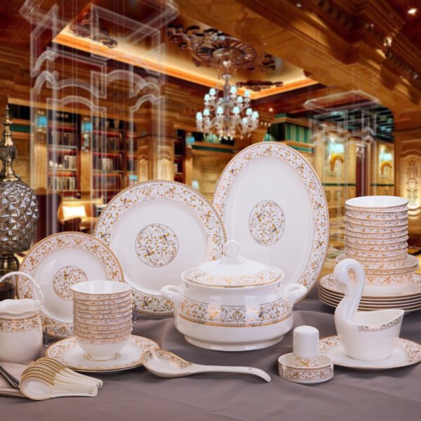 Nine-colored deer calling 16 heads family banquet porcelain